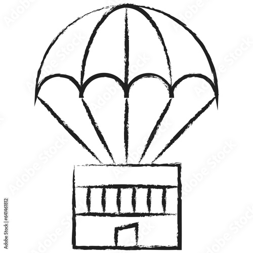 Hand drawn Parachute icon