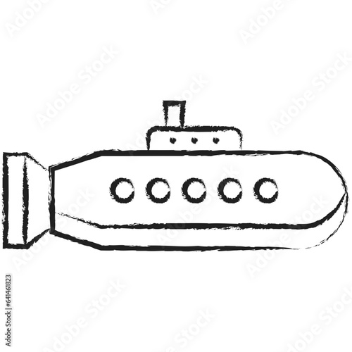 Hand drawn Submarine icon