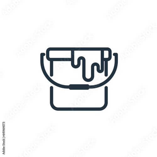 Paint bucket icon isolated on white background.  Paint vector symbol for web and mobile design.