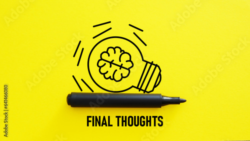 Konstfotografi Final thoughts are shown using the text