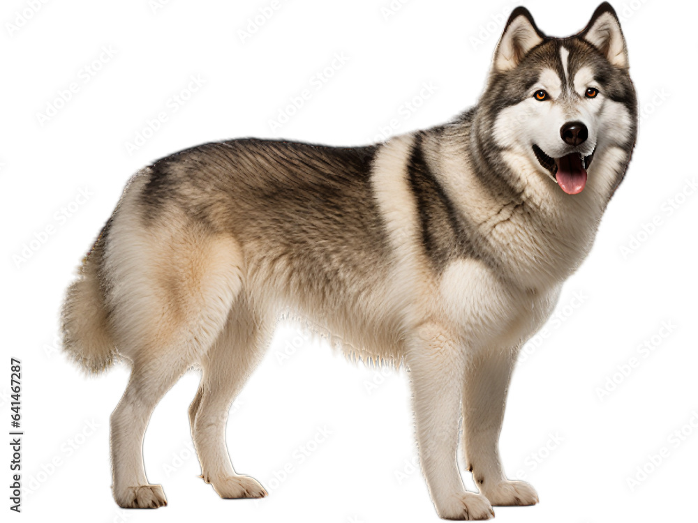 Obraz premium Alaskan Malamute Majestic Stance, No Background