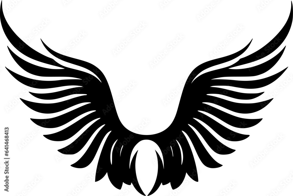 Obraz premium Angel Wings | Minimalist and Simple Silhouette - Vector illustration