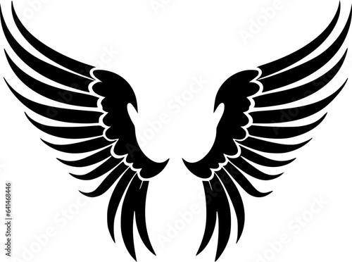 Angel Wings | Minimalist and Simple Silhouette - Vector illustration