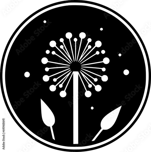 Dandelion - Minimalist and Flat Logo - Vector illustration