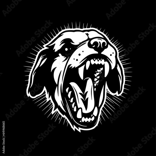 Dog - Black and White Isolated Icon - Vector illustration