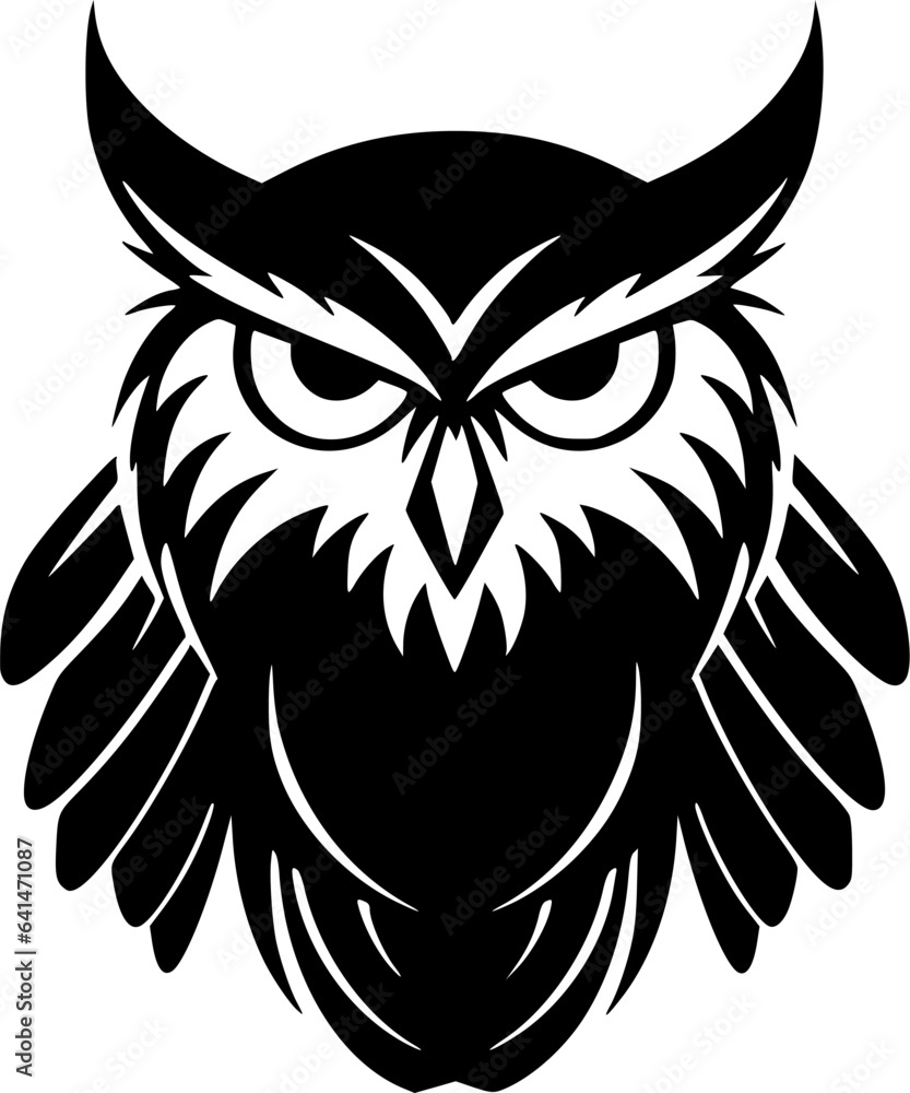 Owl - Minimalist and Flat Logo - Vector illustration