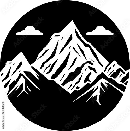 Mountain | Black and White Vector illustration