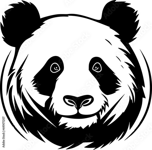 Panda | Minimalist and Simple Silhouette - Vector illustration