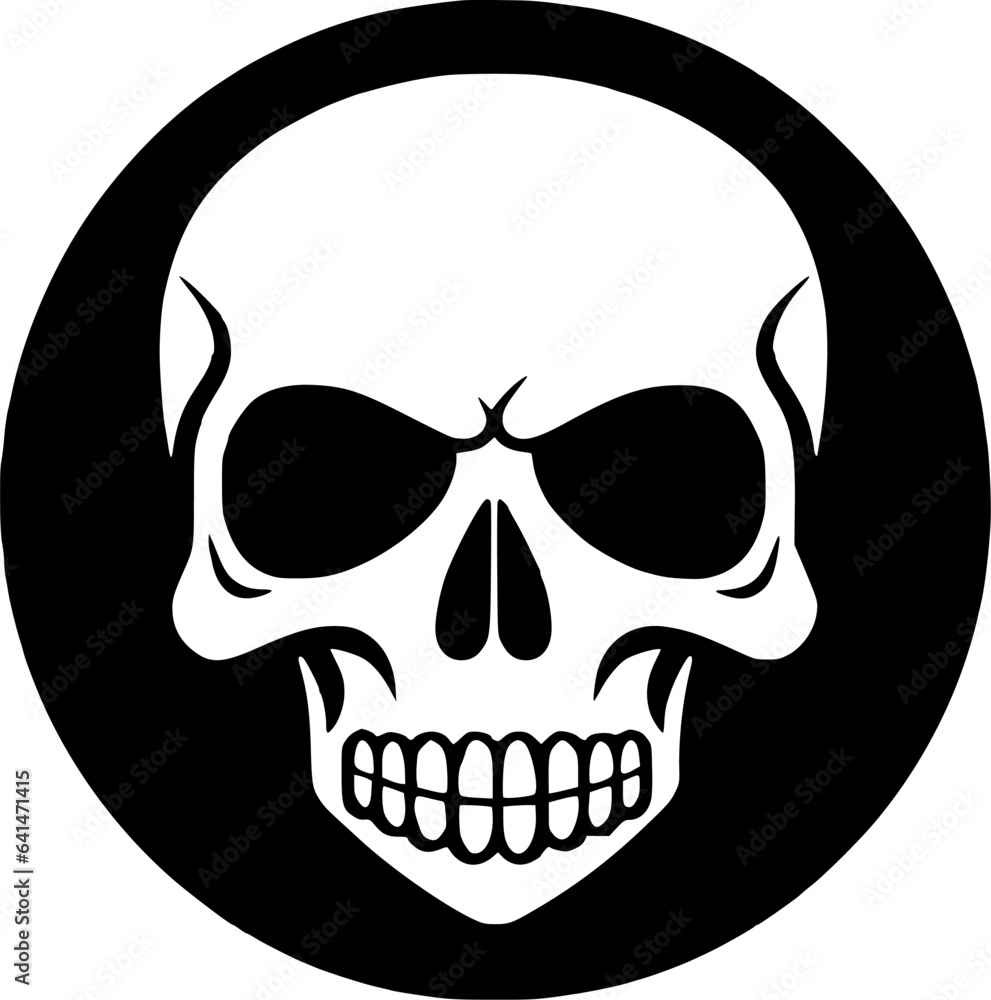 Skull | Black and White Vector illustration Skull | Black and White Vector illustration