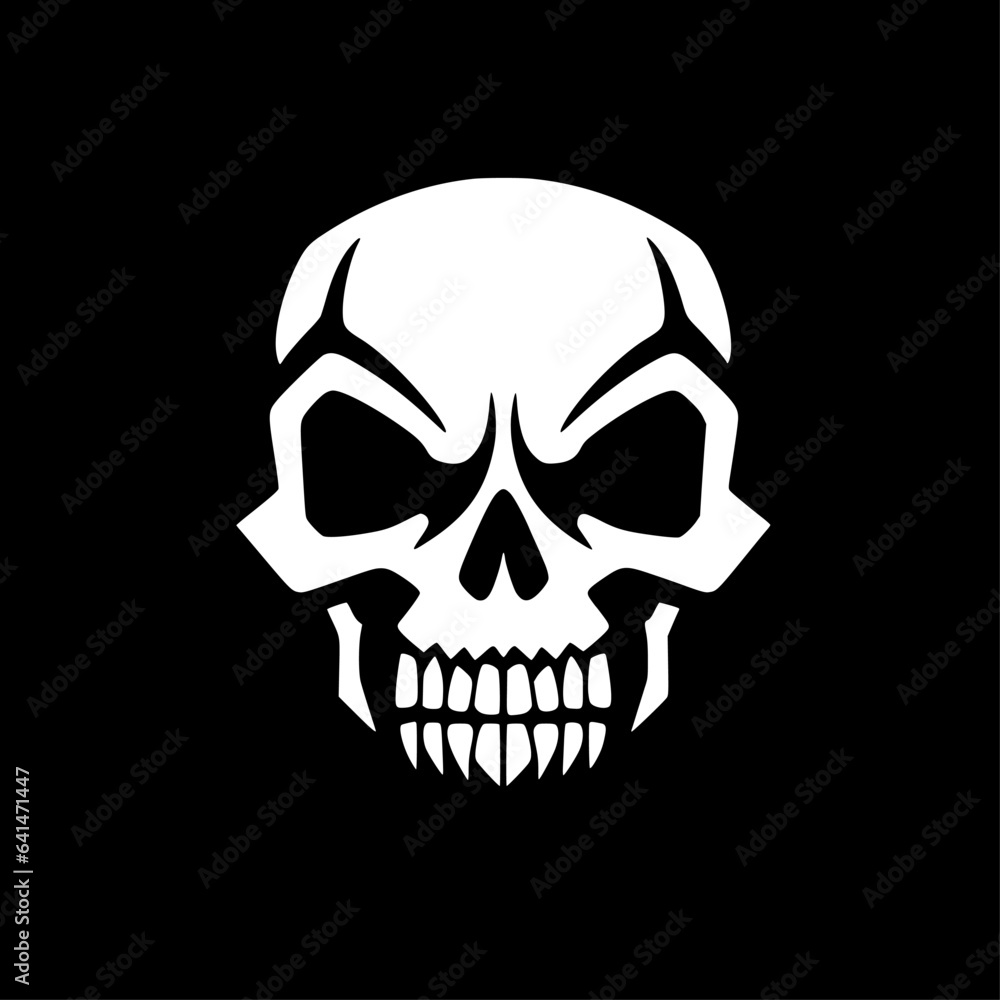 Fototapeta premium Skull | Minimalist and Simple Silhouette - Vector illustration