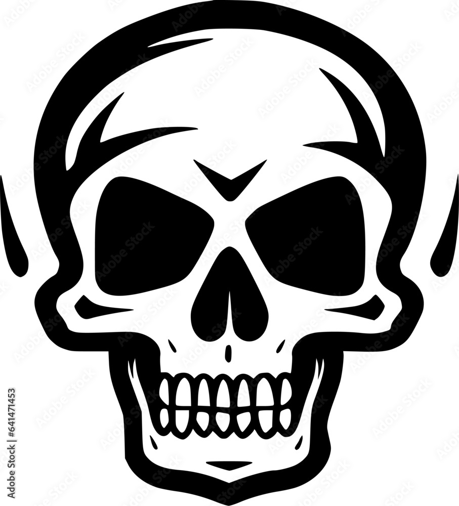 Skull | Black and White Vector illustration Skull | Black and White Vector illustration