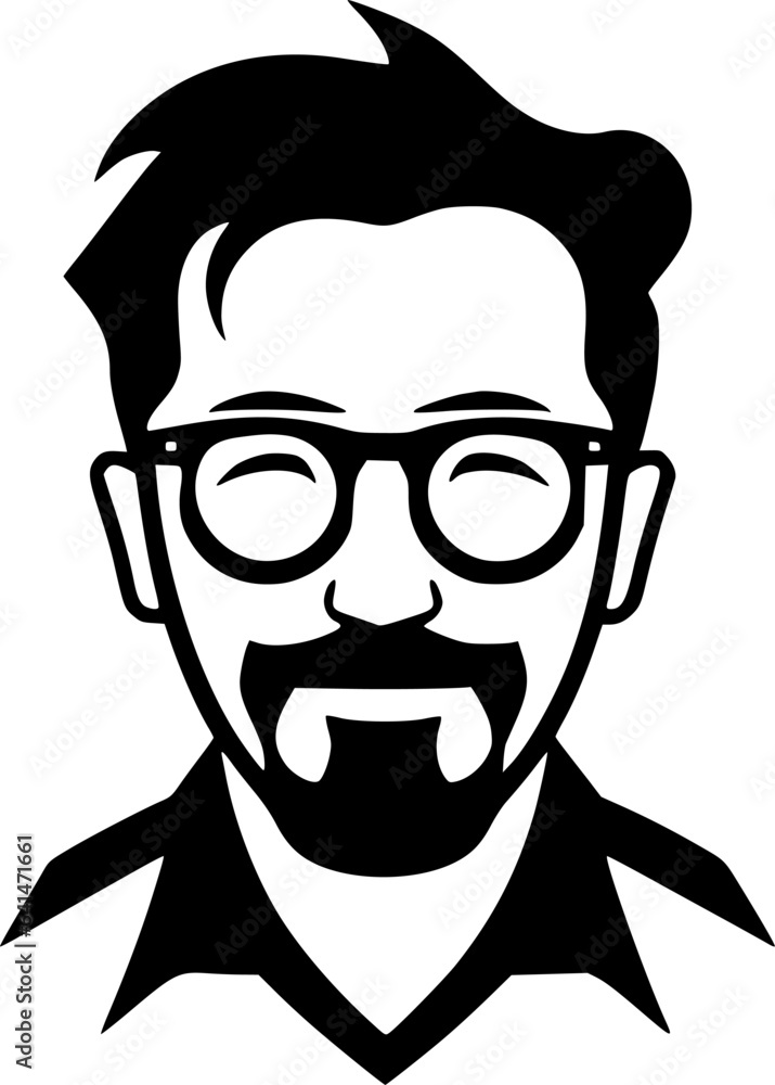 Teacher - Minimalist and Flat Logo - Vector illustration Teacher - Minimalist and Flat Logo - Vector illustration