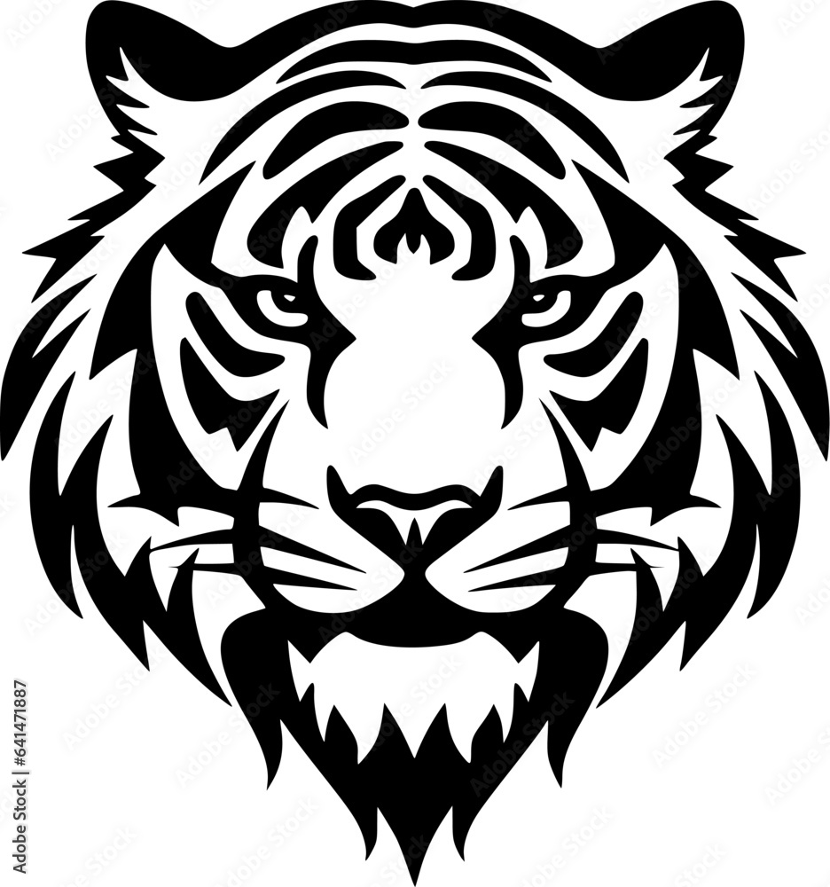 Fototapeta premium Tiger | Minimalist and Simple Silhouette - Vector illustration