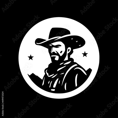Western | Minimalist and Simple Silhouette - Vector illustration