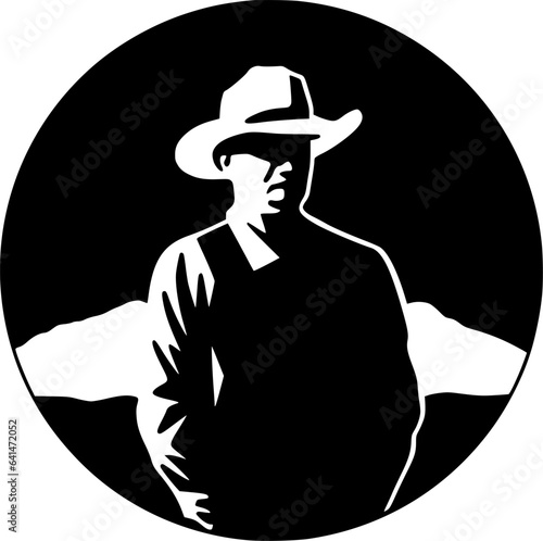 Western | Minimalist and Simple Silhouette - Vector illustration