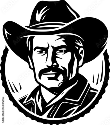 Western | Minimalist and Simple Silhouette - Vector illustration