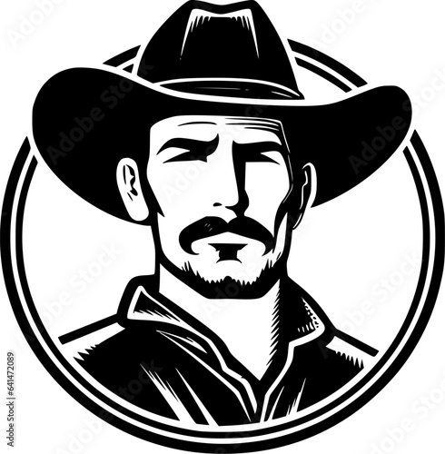 Western | Black and White Vector illustration