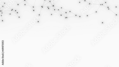 Fototapeta Naklejka Na Ścianę i Meble -  Abstract geometric white background. Plexus mesh backdrop.