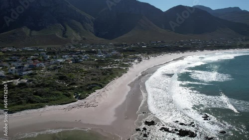 Aerial view of Betty's Bay in Western Cape province in South Africa photo