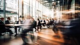 Business meetings with people motion blur view  