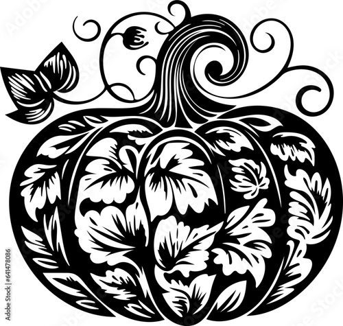 Pumpkin SVG bundle, Autumn pumpkins silhouette with floral pattern, Thanksgiving printable fall png images, Sublimation designs