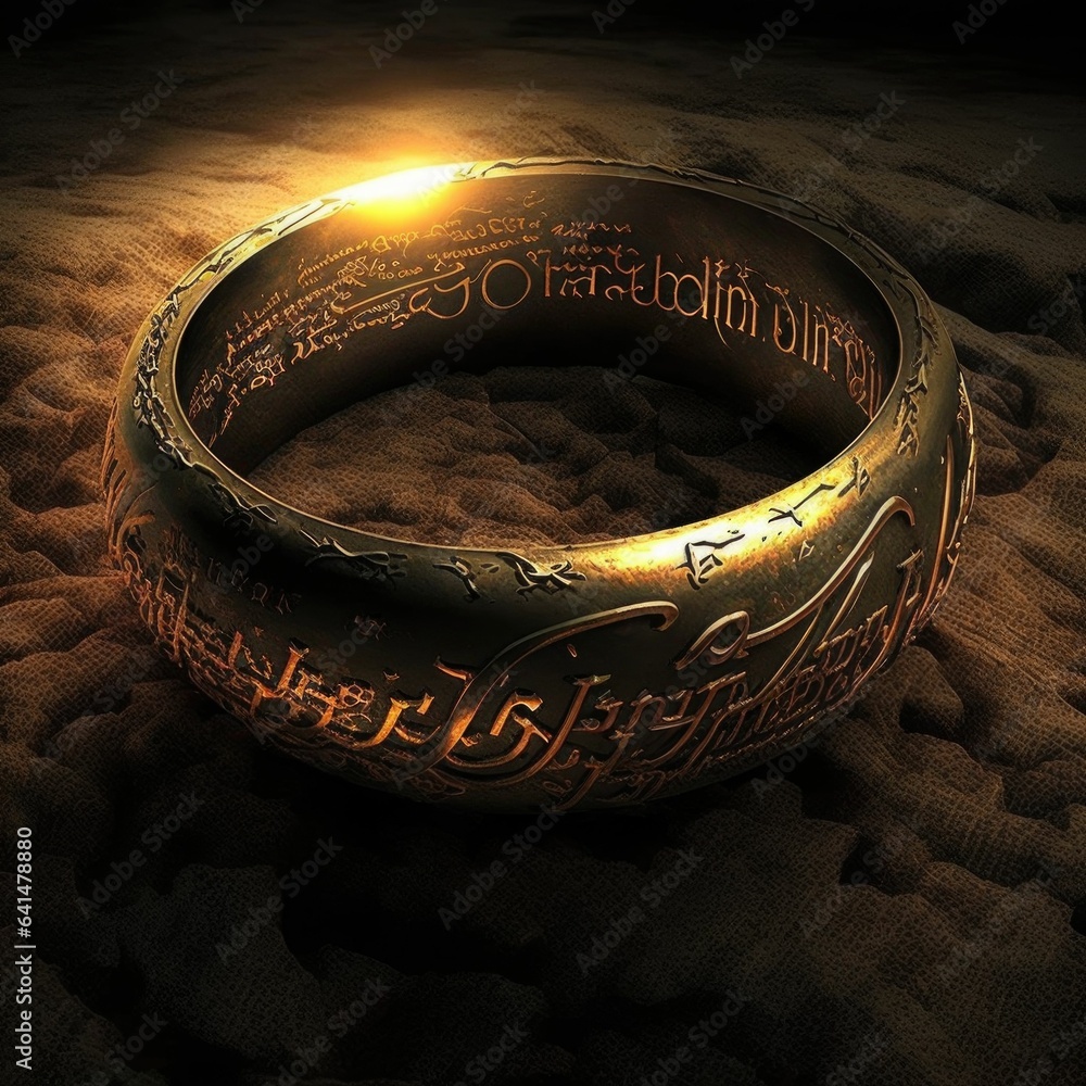 One Ring to Rule Them All: A Symbol of Power and Corruption - obrazy, fototapety, plakaty 
