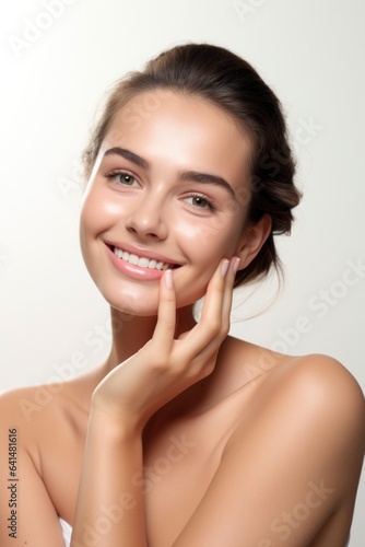 Beautiful young female model in concept of skin care