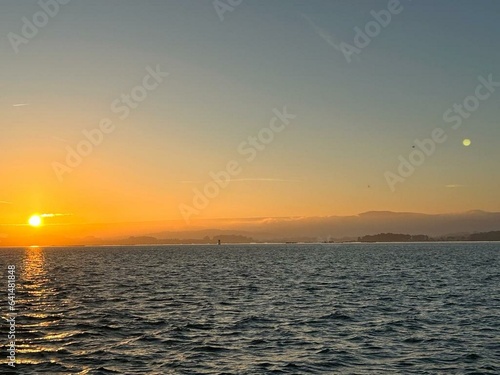 Puesta de sol en las Rías Bajas, Galicia