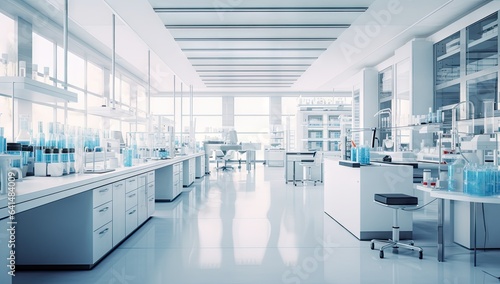 experiment lab laboratory interior Generative AI