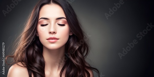 Wallpaper Mural A young woman with beautiful hair, generative AI Torontodigital.ca