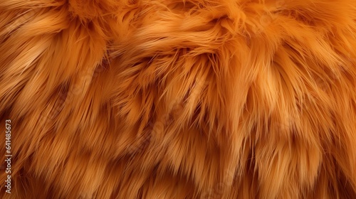 Red bear fur texture. Bear skin close up.