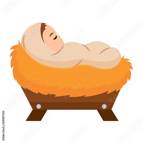 Isolated cute baby jesus christ character Vector