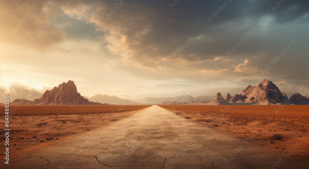 a road leading to a desert
