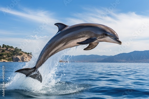 a dolphin jumping out of the water © sam