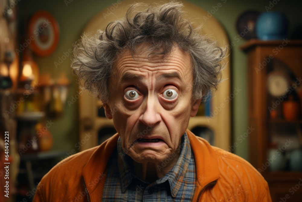 驚く表情の人物,Generative AI AI画像