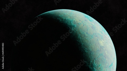 Fototapeta Naklejka Na Ścianę i Meble -  Lush Space Planet - Telescopic view