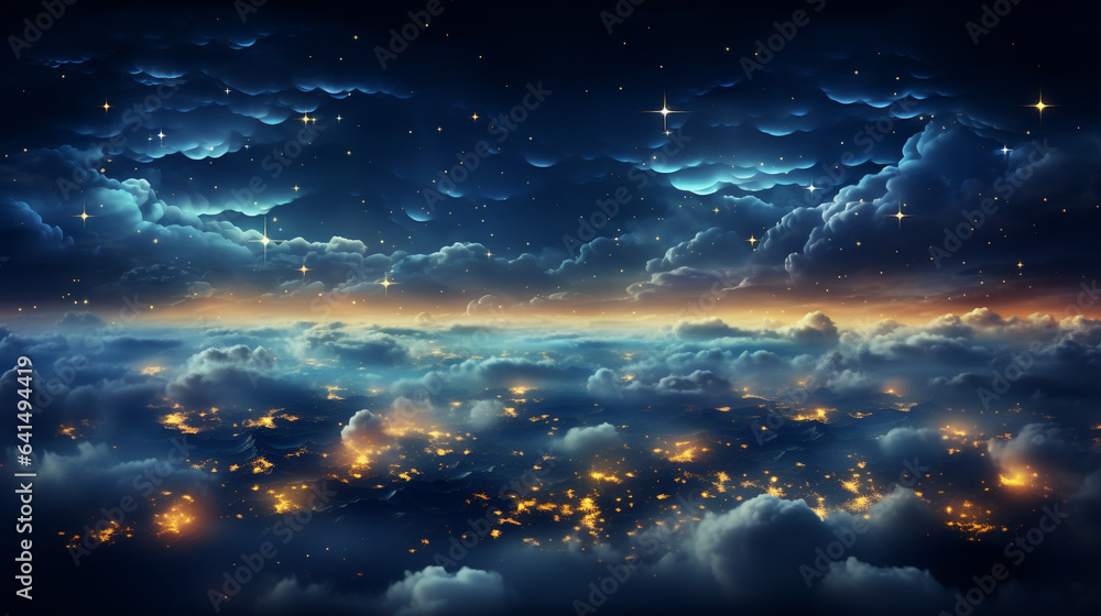 starry night sky HD 8K wallpaper Stock Photographic Image