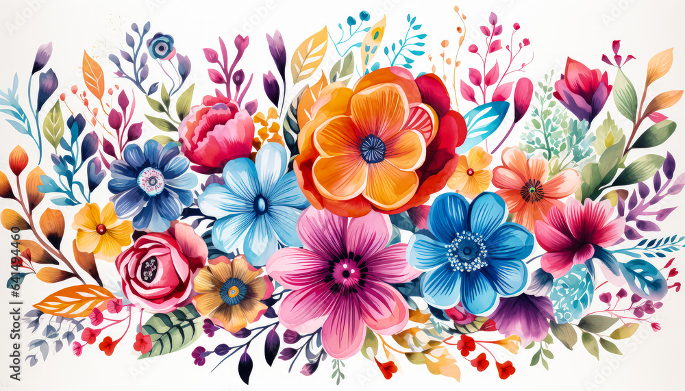 Celebrate art and nature with our versatile floral illustration design selection, Add a touch of elegance to your projects with our watercolor flower backgrounds