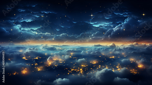 starry night sky HD 8K wallpaper Stock Photographic Image