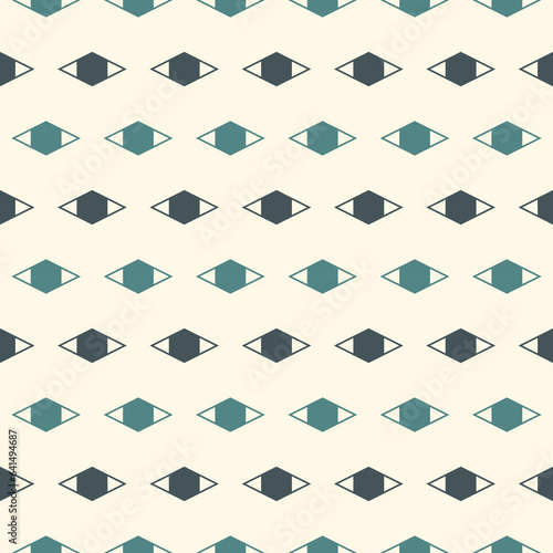 Geometric seamless pattern. Minimal style print. Diamond, rhombus motif ornament. Simple linear geo shapes background