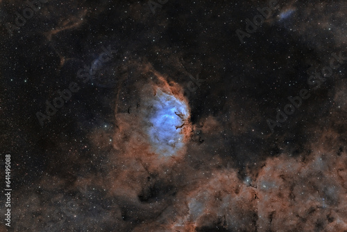 The Tulip Nebula is a reflection nebula found in the Cygnus Star Cloud - Noone owns the items in space.   photo