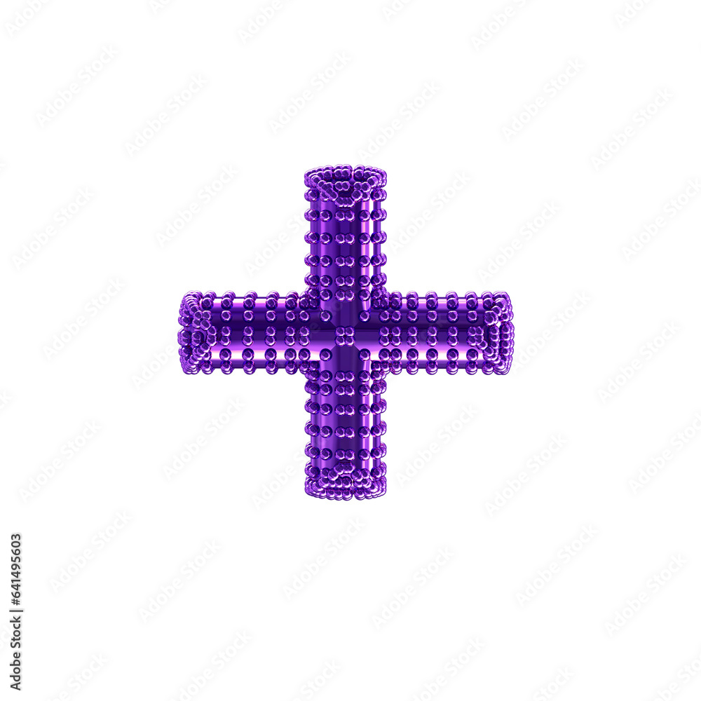 Fototapeta premium Small spheres on the dark purple symbol