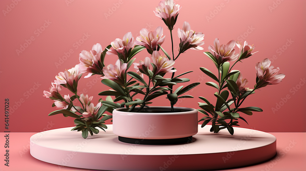 bouquet of pink flowers HD 8K wallpaper Stock Photographic Image