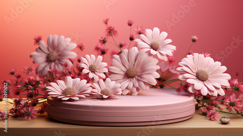 spa still life with pink flowers HD 8K wallpaper Stock Photographic Image