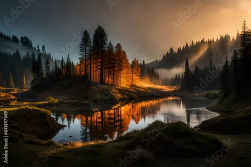 fire burning the forest