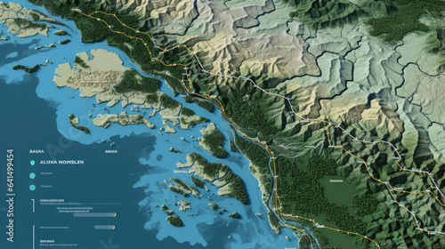 A detailed map of a vast Colombian body of water