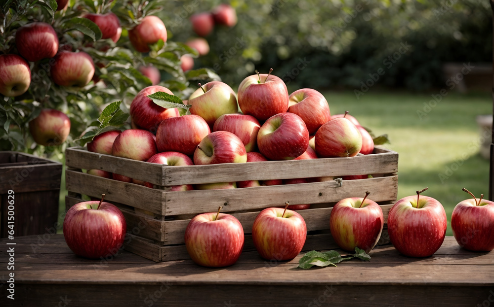 apples in a basket made with Generative AI apples in a basket made with Generative AI