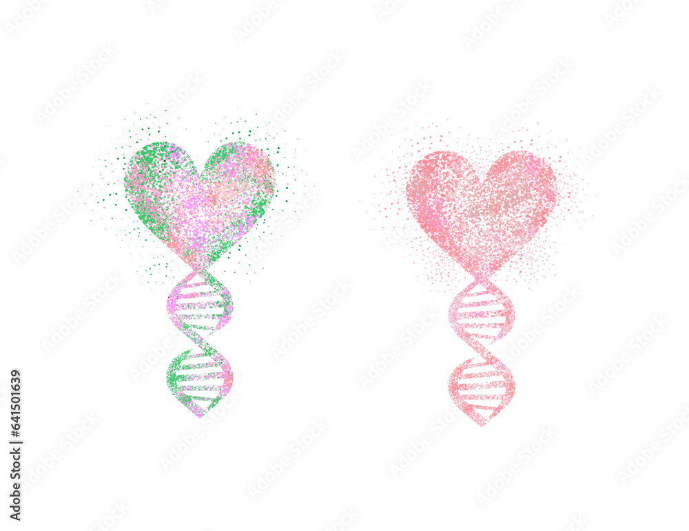 Heart DNA fading Heart DNA fading