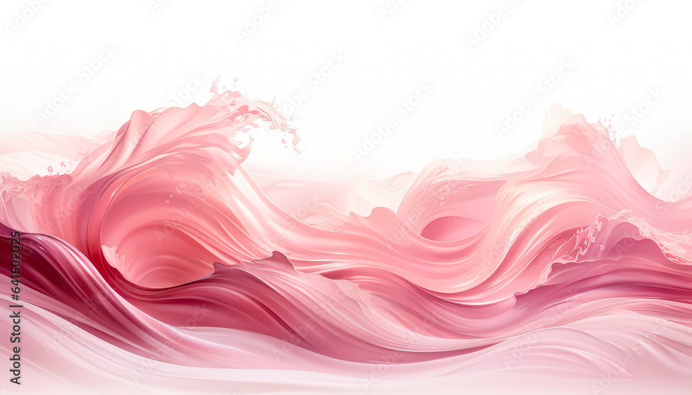 Pink Horizons Abstract Fluids and Wavy Gradient