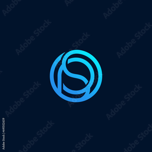 PS letter design logo